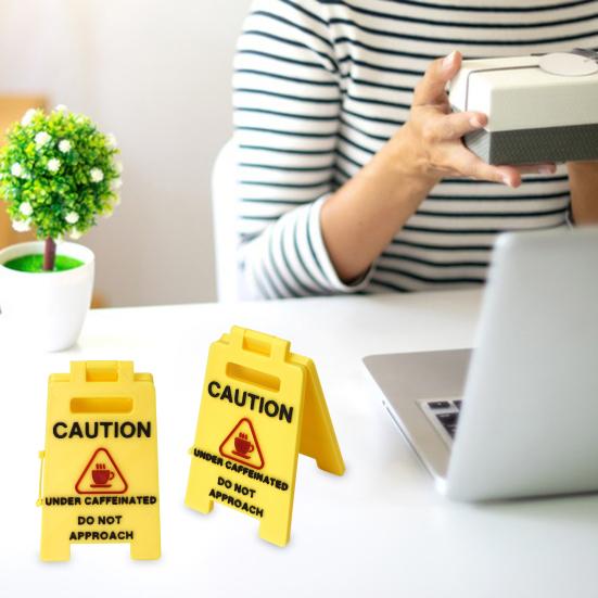 Caution Overstimulated Desk Sign Do Not Approach Office Desk Sign Workspace Cubicle