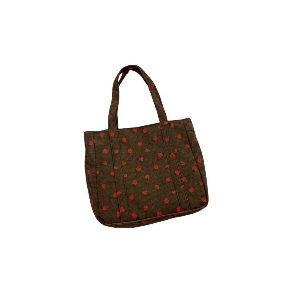 Fashion Fruit Strawberry Tote Bag Large Capacity Fruit Handbag Fruit Shoulder Bag Streetwear