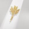 Bo Xin Yun Zircon Wheat Ear Brooch Pearl Corsage Coat Shirt Pin Accessory Gift