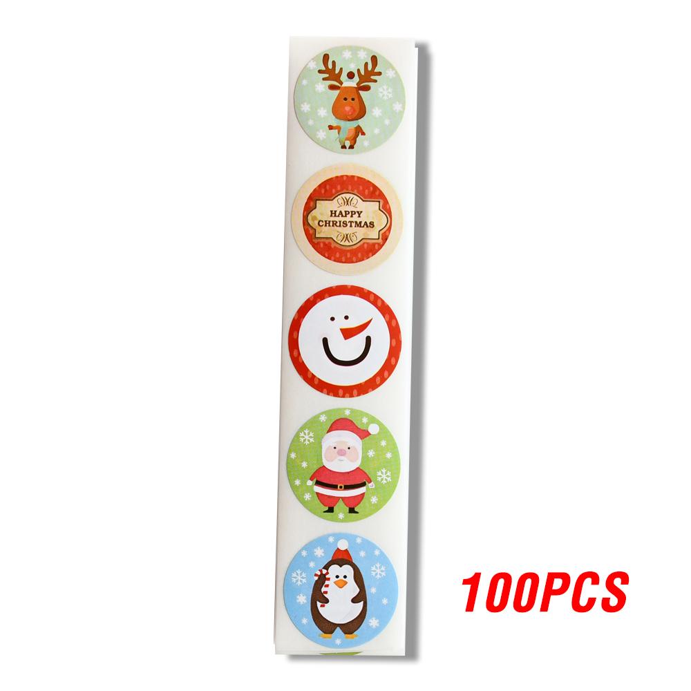 

100-500pcs Thank You Sticker Design Diary Christmas Sticker Gift Sealing Sticker Holiday Birthday Party Gift Decoration Label
