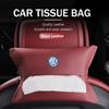 TMBCU1 Car Tissue Box Backrest Armrest Box Sun Visor Paper Bag For Volkswagen VW Scirocco Passat Polo B5 B6 B7 CC Tiguan Sharan Touran