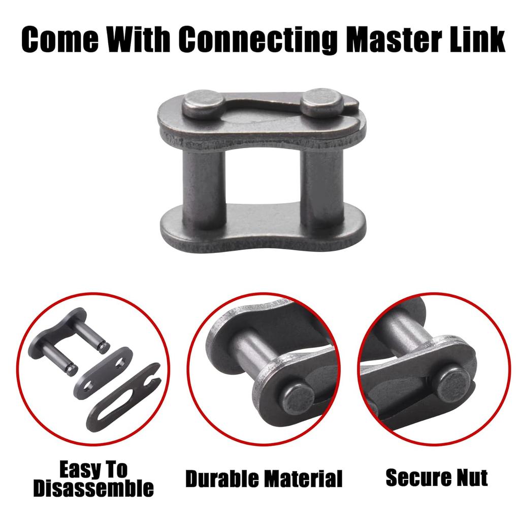 35 Roller Chain 140 Link+ Chain Breaker, Fit For Coleman CT200U CC100X Baja Doodle Bug Blitz Dirt Bug Racer Motor Sports DB30 Harbor Freight Predator