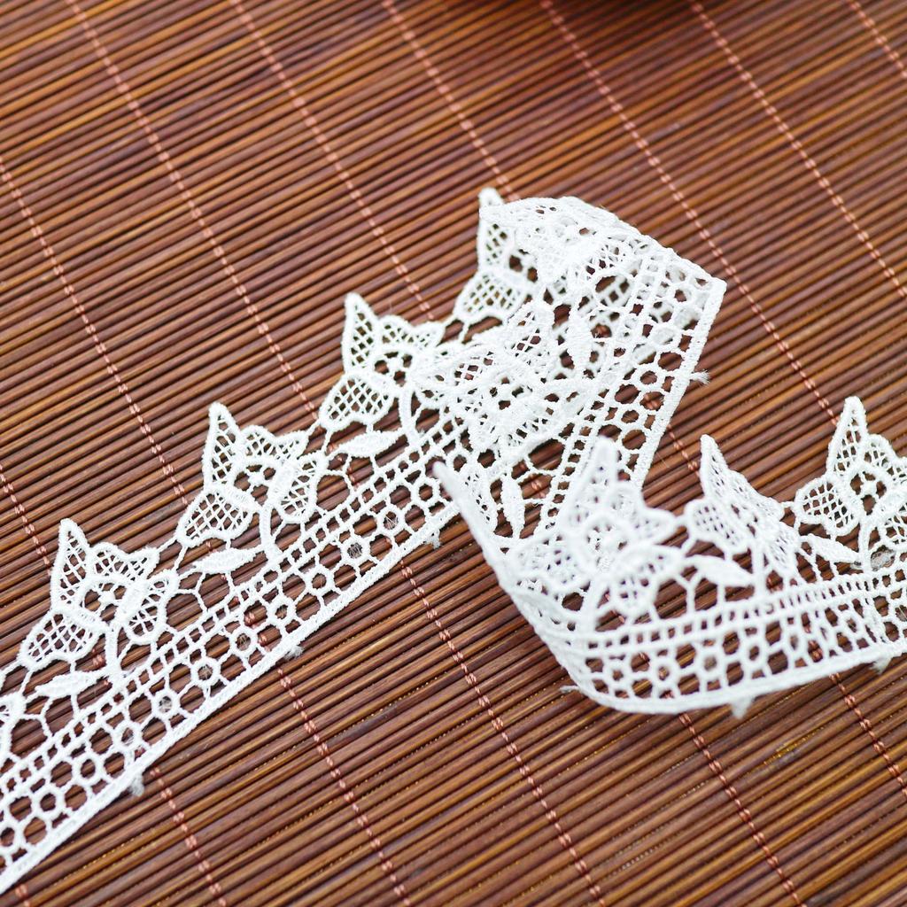 Exquisite Polyester Water-Soluble Lace Diy Wedding Dress Veil Necklace Jewelry Clothing Splicing Accessories