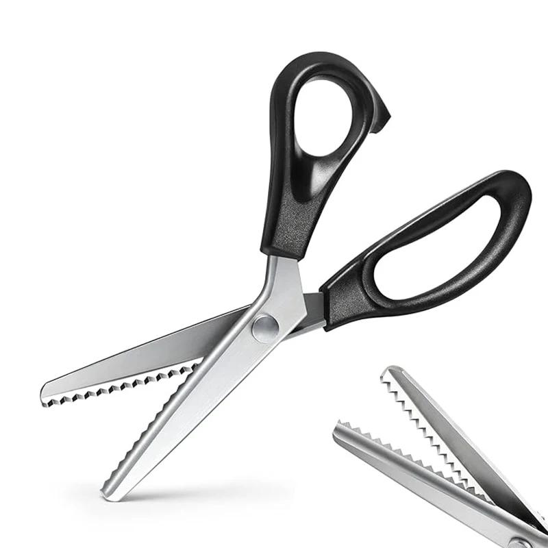 Stainless Steel Pinking Shears with Triangular Serration (Professional Dressmaking/Tailoring Tool for Fabric, Lace & Paper Craft
