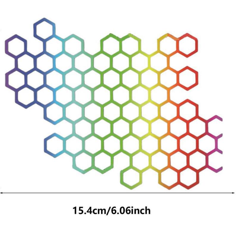 Reflektierende Waben-Autoaufkleber Elektro-Motorrad-Karosserieaufkleber Personalisierte Waben-Tuning Kreative Karo-Autoaufkleber