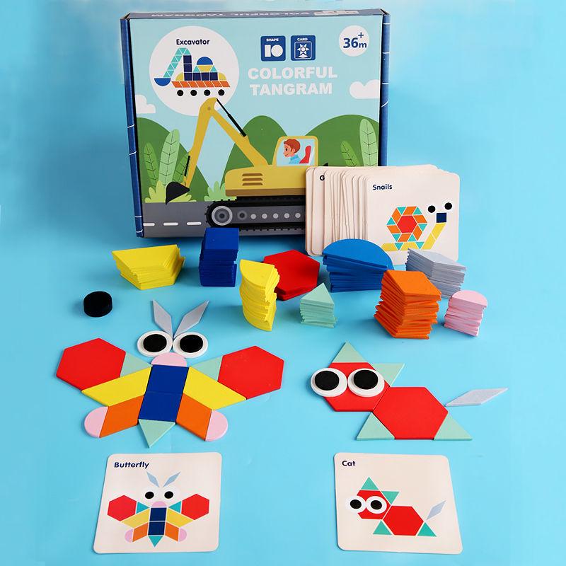 Montessori Geometric Shapes Puzzle for Toddlers & Kindergarten - Ages 3 to 5