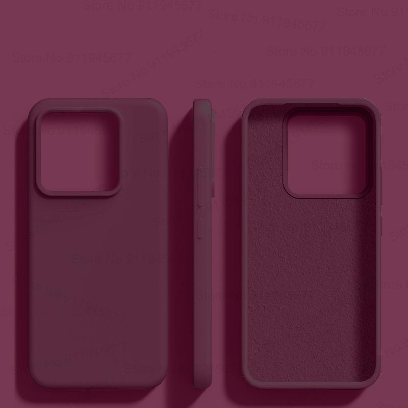 Liquid Silicone Case For Xiaomi Mi 14 Ultra 13T 13 Lite 12T 12S 11T Redmi Note 13 12 11 10 Pro Plus 5G 13C Shockproof Soft Cover