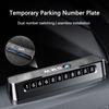 New Leather Alloy Car Temporary Parking Numbers Plate Slide Adjustable For BMW F20 G20 G30 X1 X3 X4 X5 G05 X6 X7 G11 F15 F16 G01