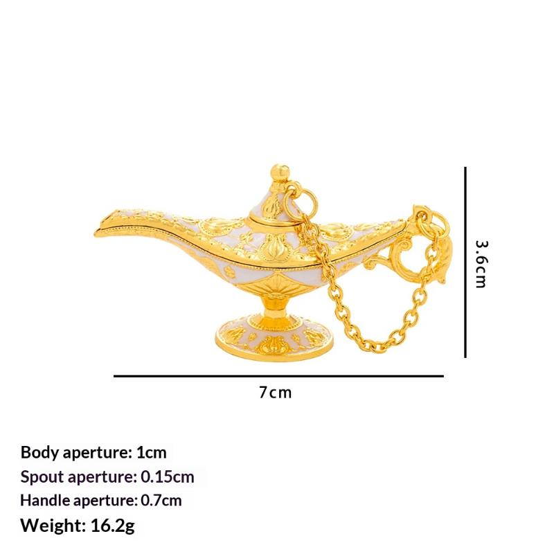 Vintage Wishing Aladdin God Lamp Palace Style Mini Statue Wedding Festivals Party Home Living Room Tabletop Decoration Crafts