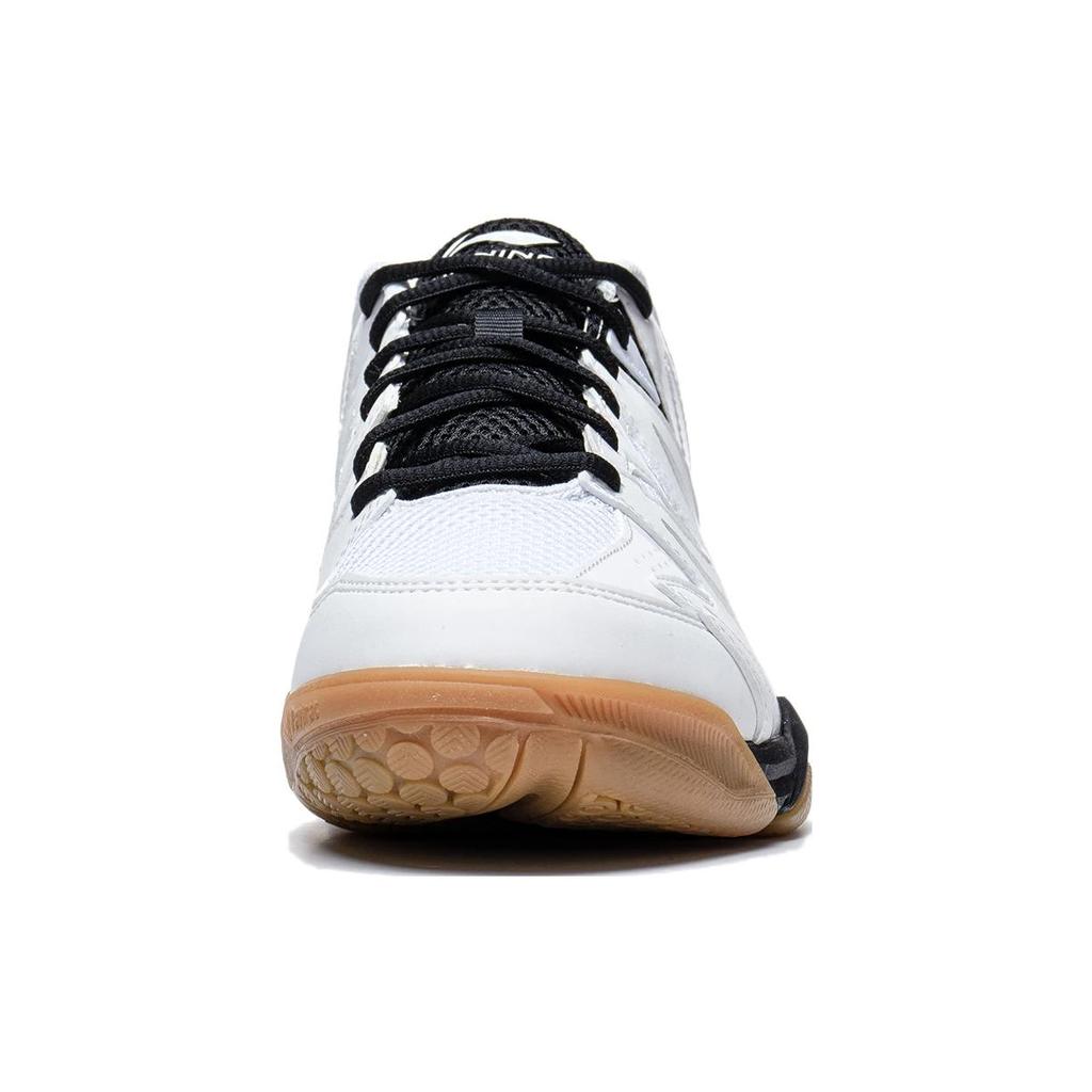 New LiNing Seamless Abrasion Resistant Breathable Low Top Badminton Shoes Unisex White Black AYTT025-1