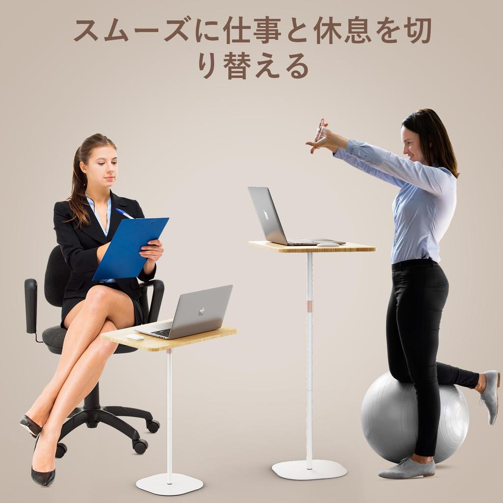 POLESTO Laptop Standing Side Bedside Sofa Bedroom Height Adjustable High Projector Height Easy for Conference Paraffin Wood Finish Desk, Table, Table,