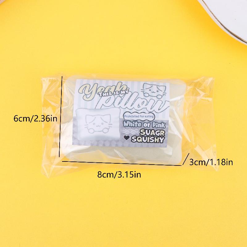 Cute Cat Square Pillow Slow Rebound Stress Relief Toys Sensory Fidget Toys For Kids Adults Relaxing Gifts