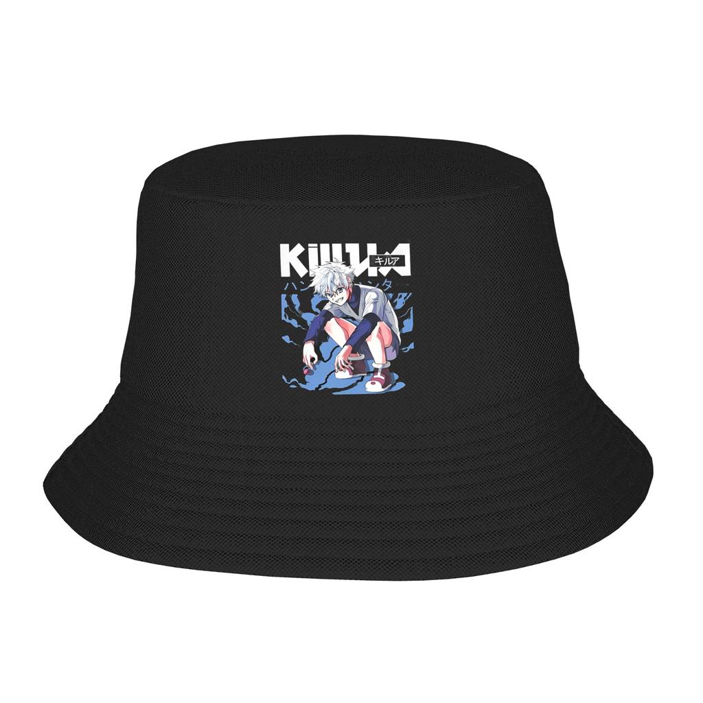 Hot Headwear Anime Hunter X Hunter Accessories Bucket Hats Street Women Hot Sun Hats Killua Zoldyck HxH Bob Packable Fishing Hat