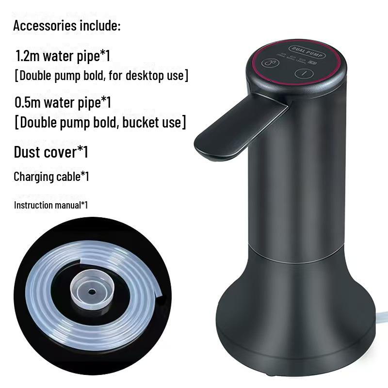 Kompakter elektrischer Wasserspender: Wiederaufladbare Automatische Pumpe für Haushalts-Flaschenwasser