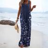 Tuta da Donna Pantaloni Moda Casual Tasche Laterali Stampa Floreale Tuta