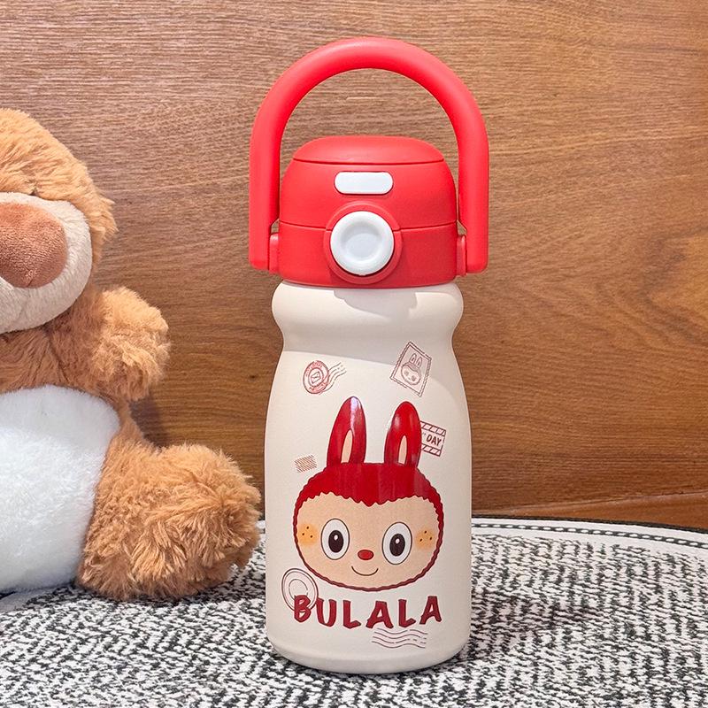 316 Stainless Steel Kids' Cartoon Thermos Cup - Cute, Portable, with Handy Strap and Large Capacity