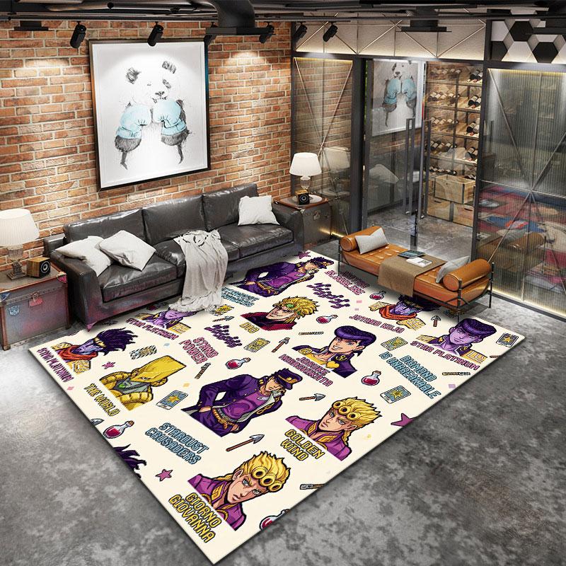 Jojos Bizarre Adventure Carpet Rug For Living Room Bedroom Home Sofa Decoration Kids Play Nonslip Floor Mat