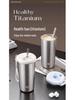 Fuguang Women's Pure Titanium Insulated Coffee Cup with Straw - Portable, High-Value Water Cup for Car Use, Gift-Ready with Printing.