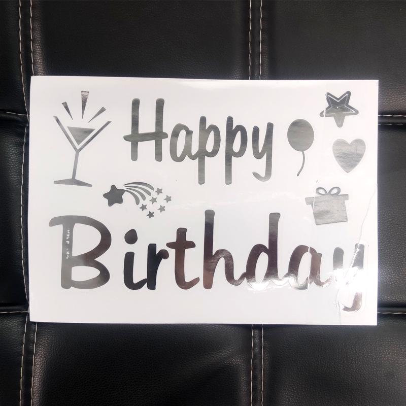 Happy Birthday Transparent Bubble Balloon Wall Sticker Decoration