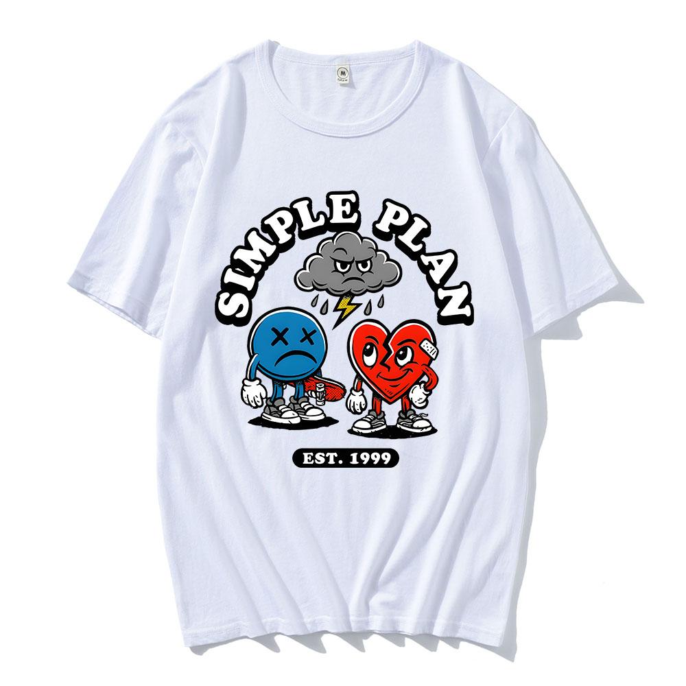 3 ICON CHARACTER T-SHIRT SIMPLE PLAN Band Design Print Tshirts Short Sleeve Cotton O-neck Mens Tees Graphic Merch Summer TOPS