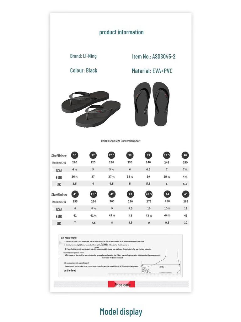 LI-NING Unisex Water Sports Flip-Flops