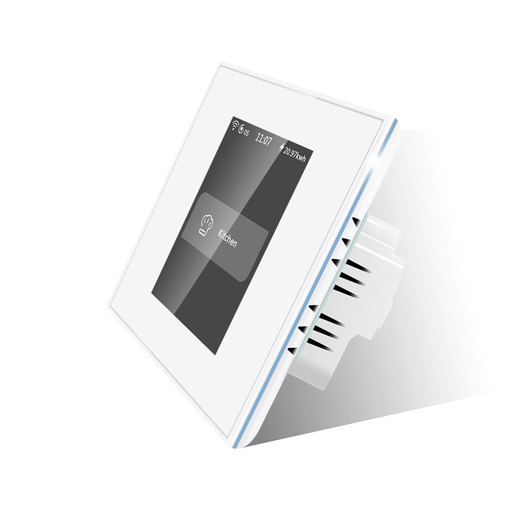 For System Lanbon L8 Screen Wall Switches Remote Control EU Standard 3 Gang Smart Switch with WiFi 10A 250V Tempered Glass (White,86*86mm&Eu Standard) белый