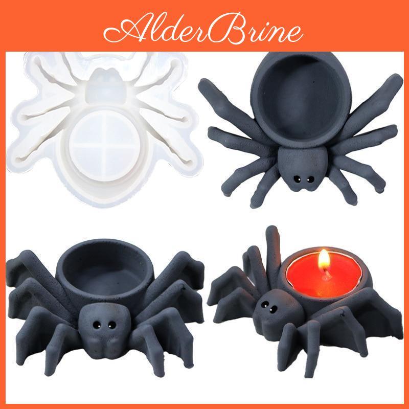 Stick Diy Halloween Spider Candle Candlestick Silicone Mold Gypsum Concrete Candle Cup Mold Party Home Decoration