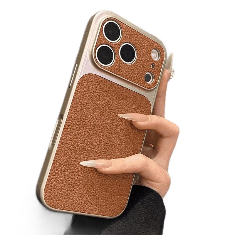 Premium Leather Texture Full Coverage Protective Case for iPhone 17 Pro Max with Lens Protection
