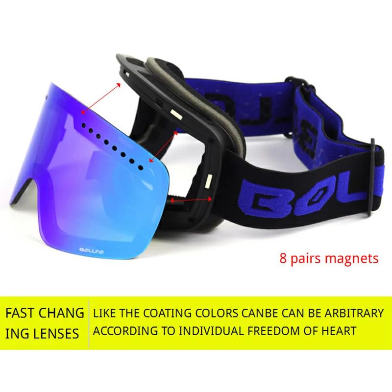 Winter Ski Goggles Adult Double-layer Lens Men Anti-fog Sun Glasses Women UV Protection 400 Snowboard Outdoor Use Wind Resistant Skiing Eyewear