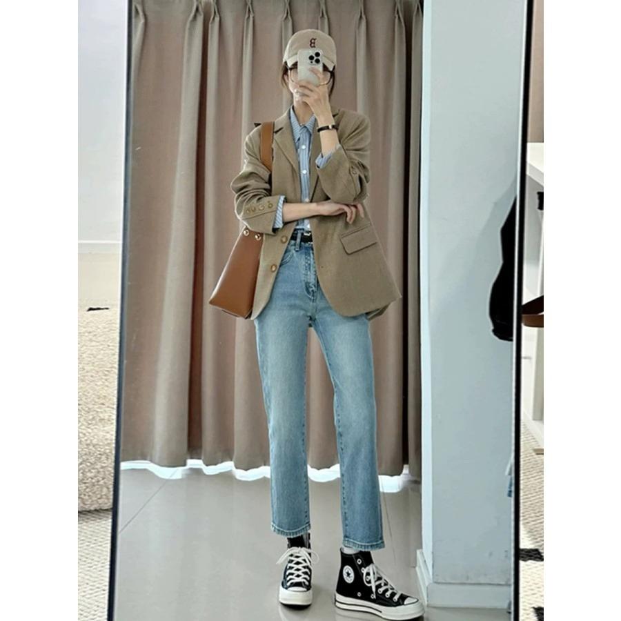 Petite Women Blazer Spring Autumn Korean Style Casual Office Jacket Slim Fit High Quality