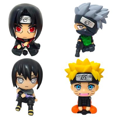 9cm Naruto Anime Figure Naruto/Kakashi /Sasuke/ItachiAction Figure Kawaii Q Version Figurine Car Decoration  Model Xmas Toy Gift