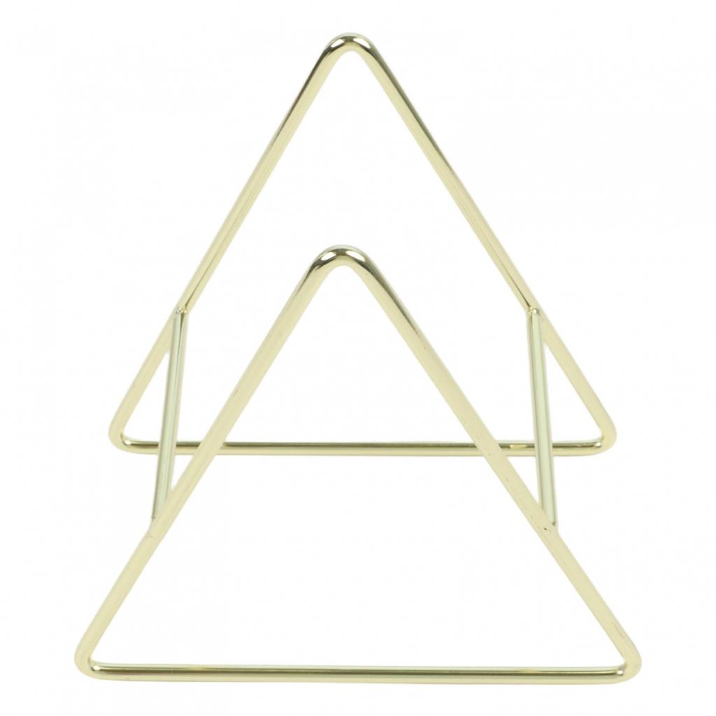 Silver Coaster Holder Stand Rack Dish Triangle Coasters