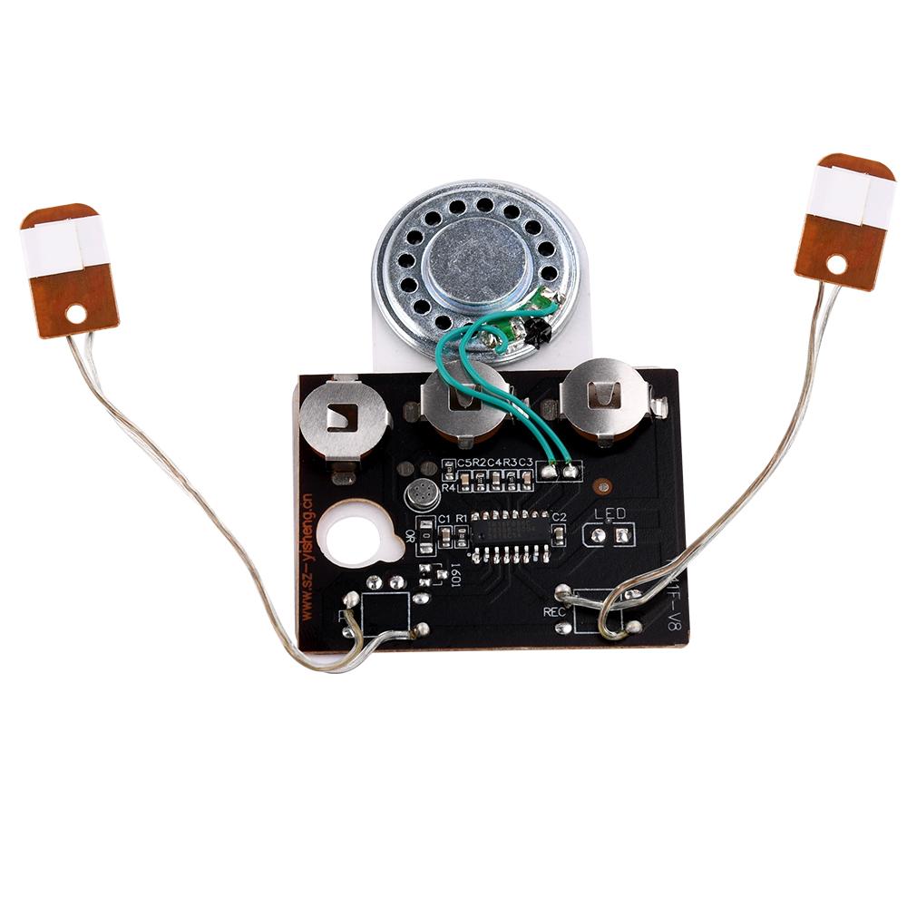 30s Sound Voice Music Recording Playback Module Button/Light Sensitive/Button with Extension Cord for Greeting Card DIY
