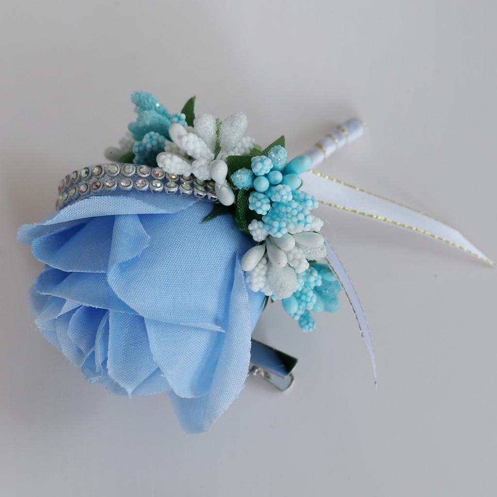 Rose Flower Brooch Pin Wedding Corsage Colors