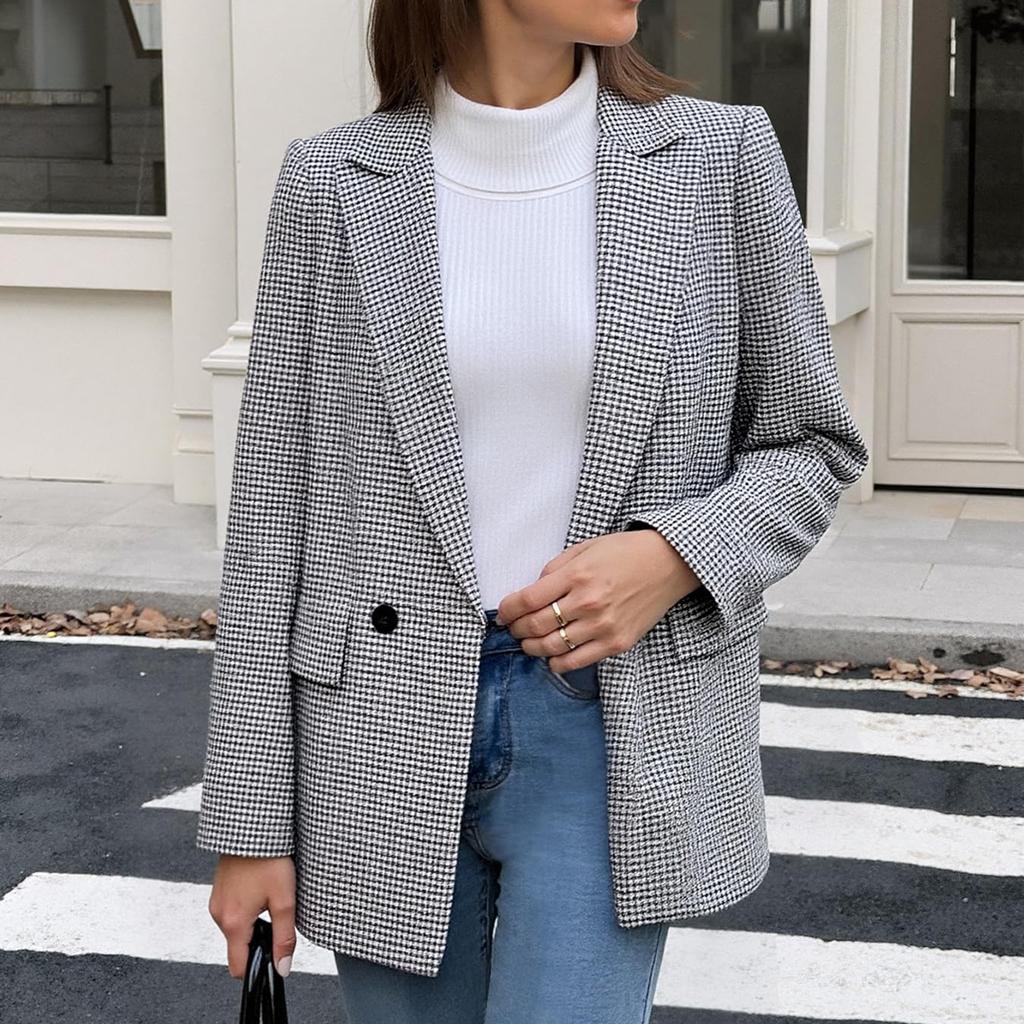 Women's Loose Casual Lapel Loose Long Sleeved Pocket Coat Fashionable Coat