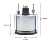 2" 52mm 12V Pointer Mechanical Water Temperature Temp Gauge 40-130℃,110-265℉,Yellow Light Car Meter with Sensor NPT 1/2, 1.8m Wire Length
