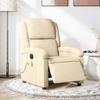 Vidaxl Aufklappbarer Massagesessel, Elektrisch, Cremefarben, Stoff