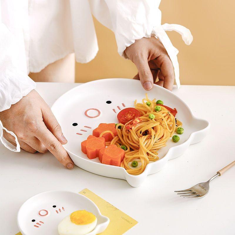 Kreativ Söt Bläckfisk Skål Keramisk Hushållsskål Rätt Matlåda Hushållsrätt Tallrik Miljövänlig Servisset