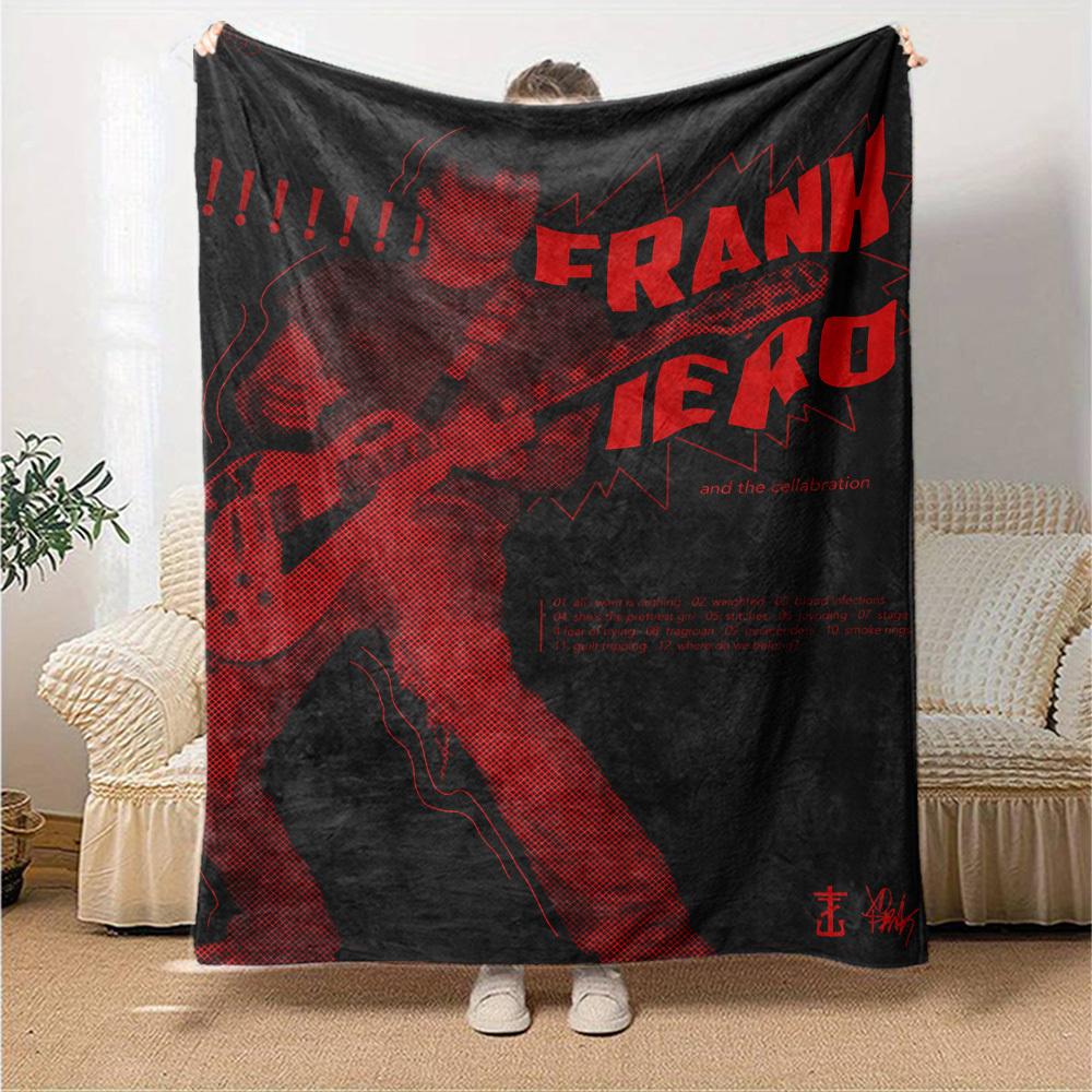 1pc dragon guitarThemed Blanket Soft Flannel All Season Cozy Throw with Bold Graphic Print, Travel, or Holiday Gift for Family & Friends
