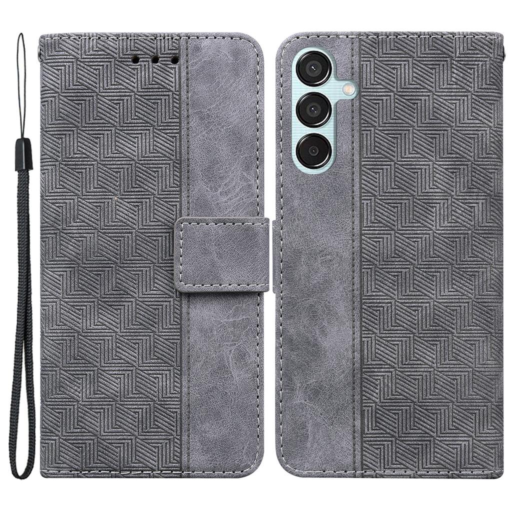 For Samsung Galaxy M15 5G/F15 5G Case PU Leather Geometry Flip Wallet Phone Cover