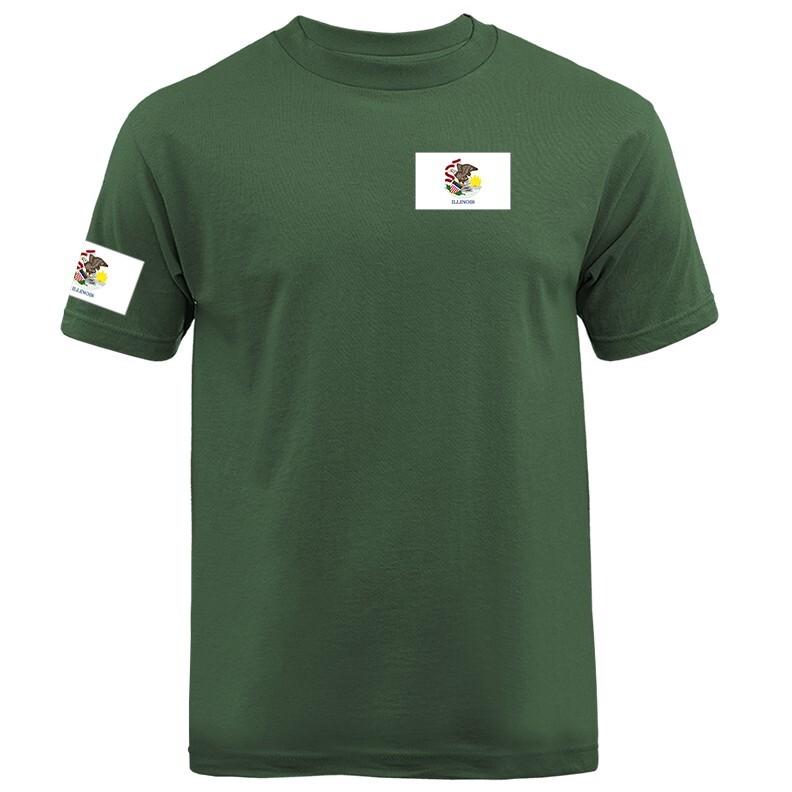 State of Illinois Flag Crest IL Graphic T-shirt Unisex T-Shirt S