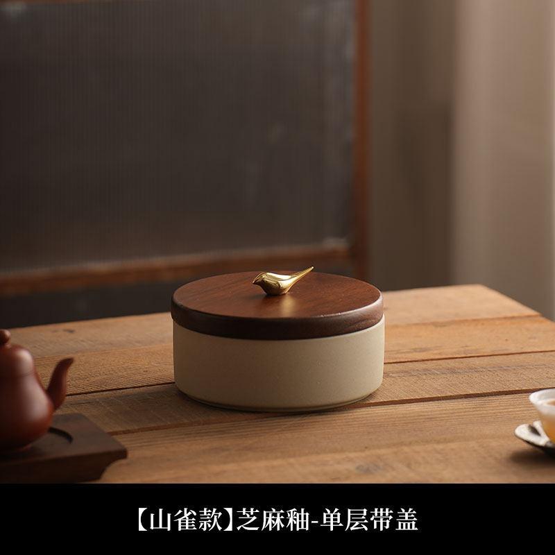 

Wooden Basket Coarse Pottery Fruit Plate Nut Platter Snack Bowl Dried Fruit Tray Multi Layer Storage Box Candy Dish Dim Sum Dish