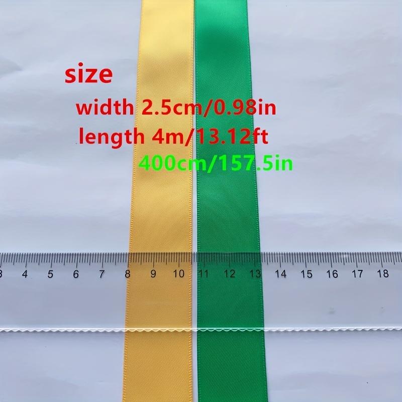 4m/13.12ft Each Bag Wide 2.5cm/0.98in Double Face Satin Ribbons Handmade DIY Sewing Trim Craft Webbing Clothing Hair Gift Wrapping Tie Home Festival