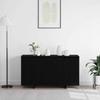 Sideboard in Black Oak Look 135 x 41 x 75 cm Engineered Wood