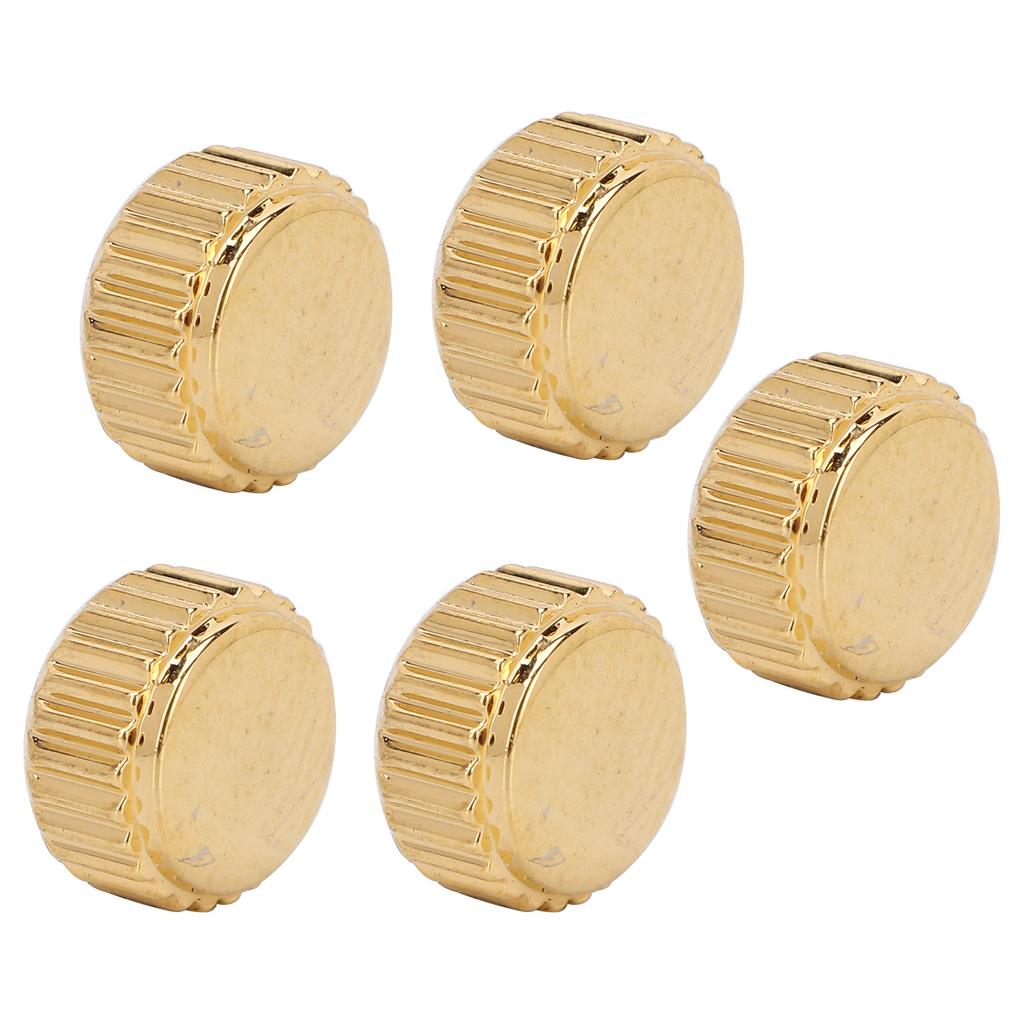 5pcs Steel Watch Crown Watch Head Repairing Parts Replacement Accessories Set Gold5.5mm   0.22in