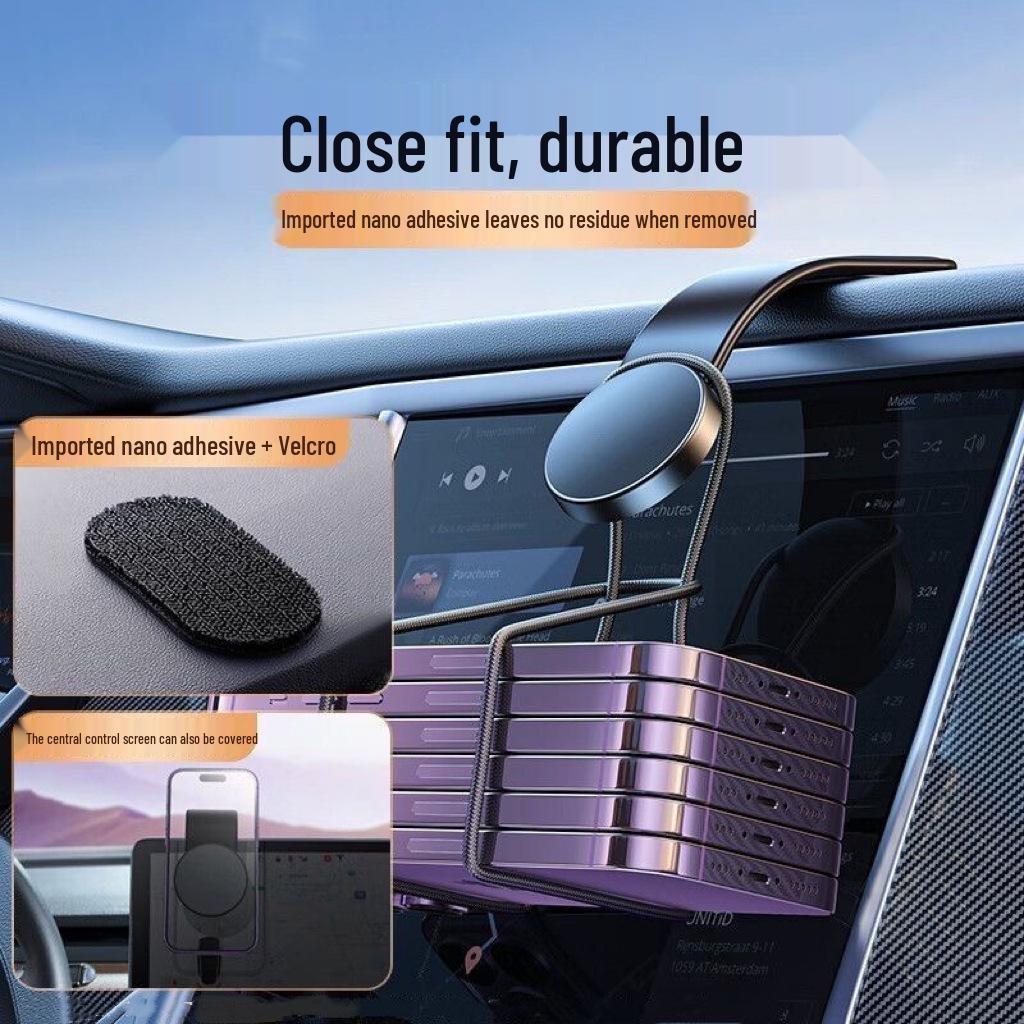 15W Faltbare MagSafe Kabellose Autohalterung mit Magnetischer Armaturenbrett-Navigation