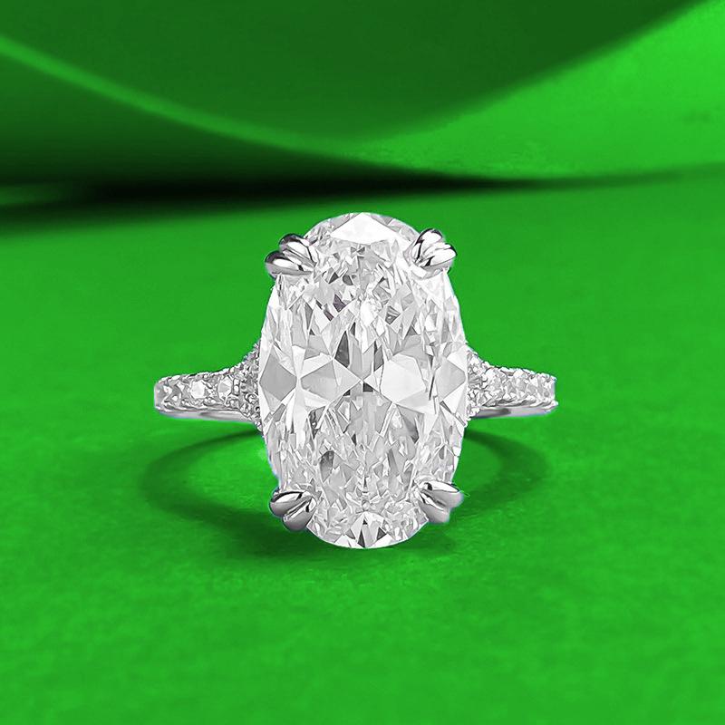 

Zhuo Zhi Fan Women s S925 Sterling Silver Oval Zircon Ring Size 6