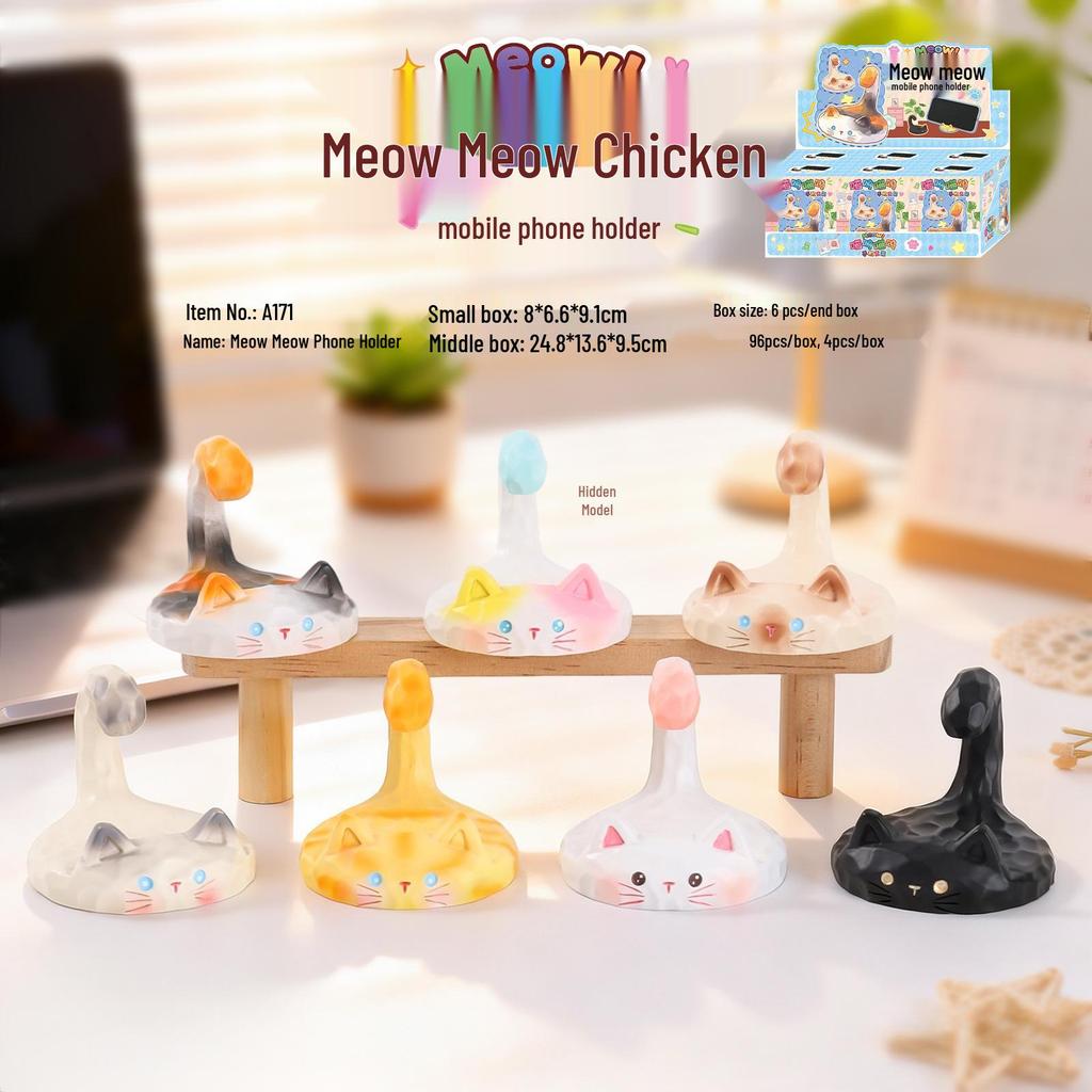 Trendy Cat Sparkling Soda Toy Blind Box – Colorful & Cute Cat Ornaments for Home or Office Décor