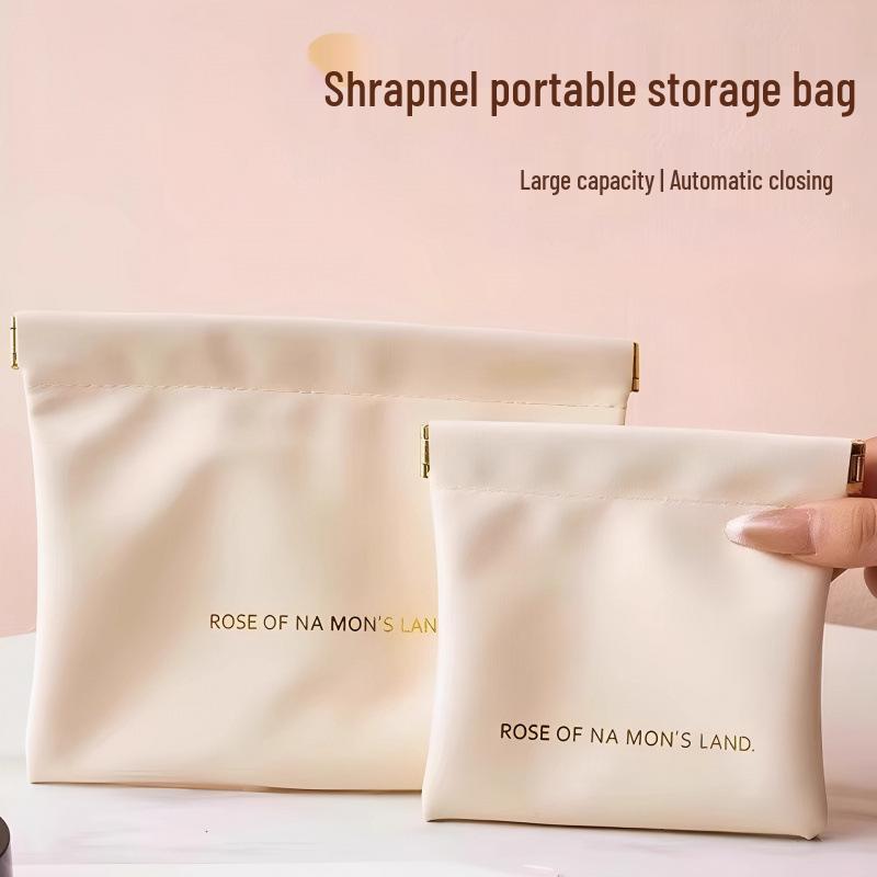 Compact Snap Closure Cosmetic Storage Bag