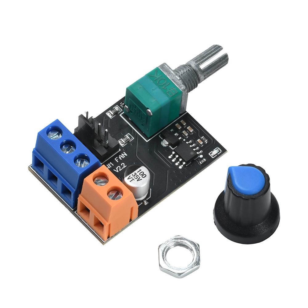 

PWM Server Fan Speed Governor 3-wire, 4-wire Motor Stepless Speed Controller DC 12V with Switch Electric Fan Speed Control Knob